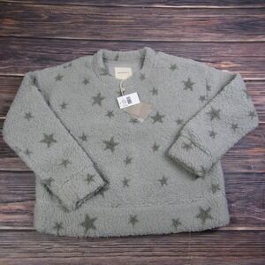 Thread & Supply NEW NWT Womens Medium Gray Starry Stars Soft Sweater